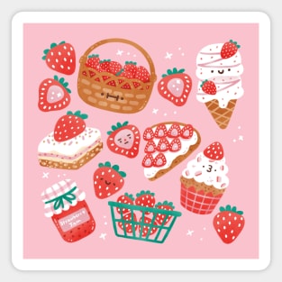 Strawberry Patch Desserts Magnet